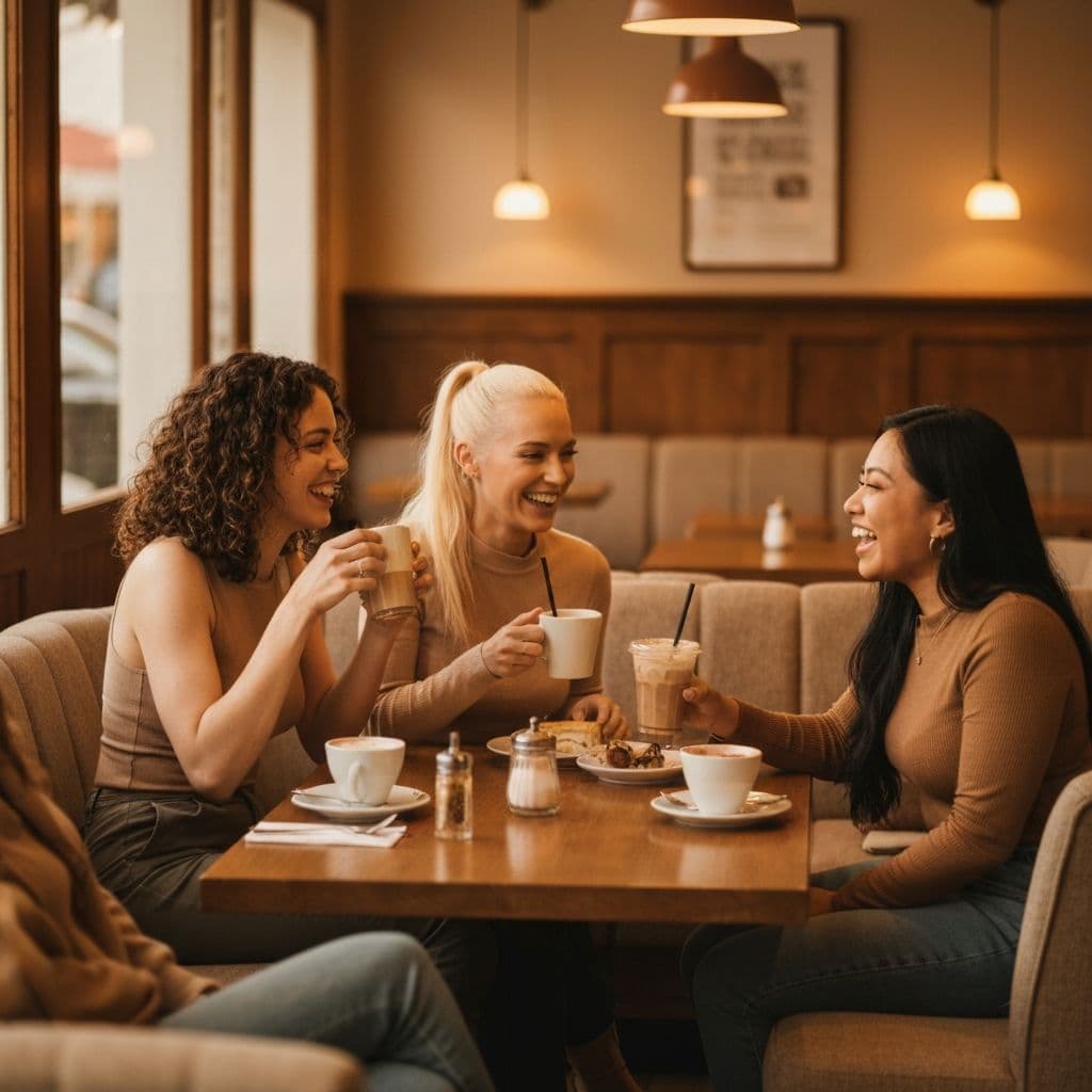 Friends enjoying at Karak & GO